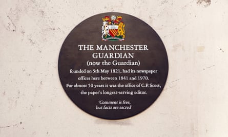 The plaque on Cross Street in Manchester.