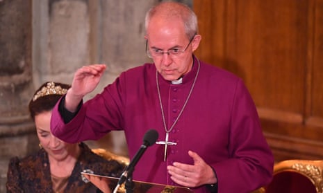 Justin Welby, the archbishop of Canterbury, pictured at the annual Lord Mayor’s Banquet