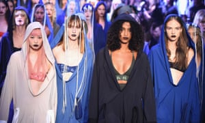 The DKNY show featured 40 models dressed in boiler suits