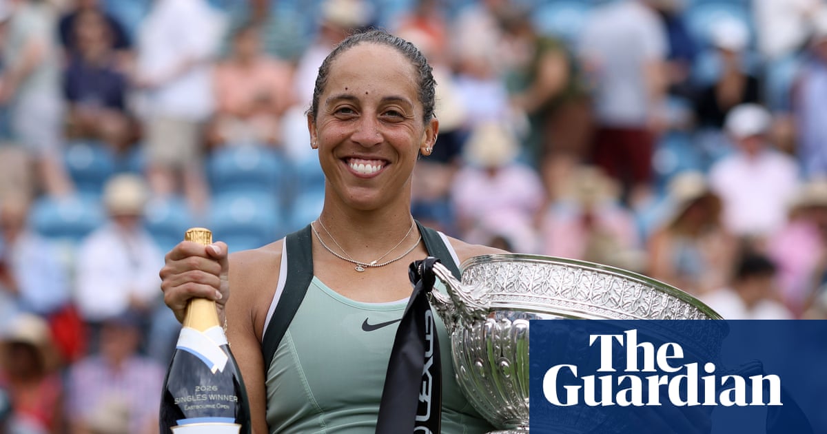 Madison Keys in action during her Eastbourne title run