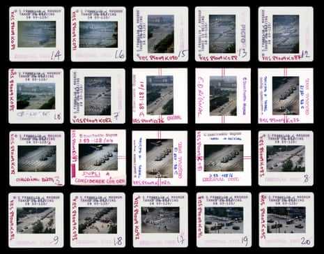 Stuart Franklin’s contact sheet from Tiananmen Square, 1989