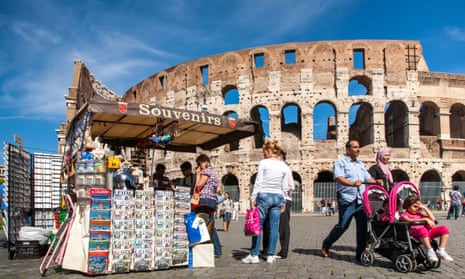 Souvenir stand, Colosseum, Rome