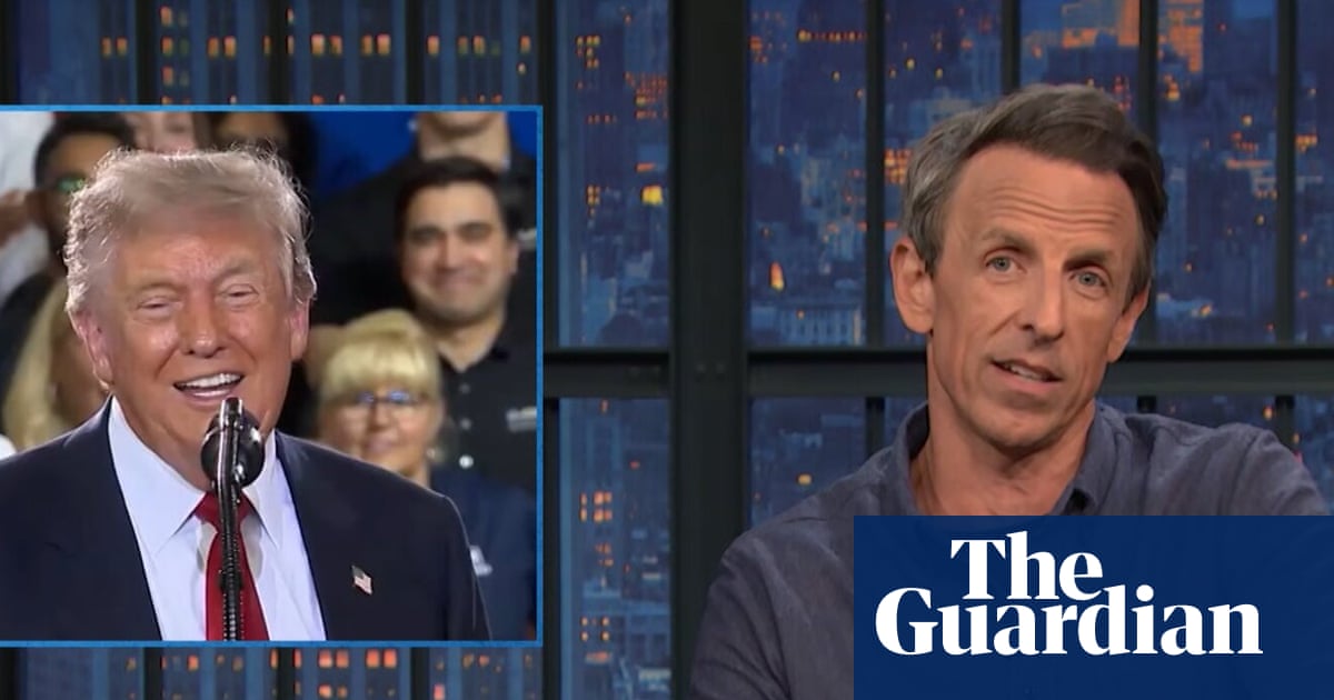 Seth Meyers on Trump being heckled: ‘just can’t get away from this Epstein thing’