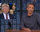 Seth Meyers on Trump being heckled: ‘just can’t get away from this Epstein thing’