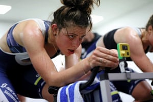 Melissa Hosking during an ergo session