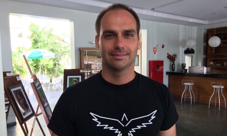 Jair Bolsonaro’s son, Eduardo Bolsonaro, seen as Brazil’s de-facto secretary of state, appears to have offered Steve Bannon a say in policy-making.
