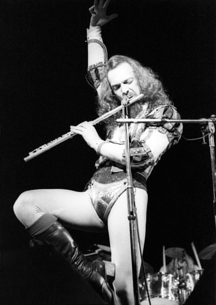 Jester minute … Anderson in codpiece on stage, 1974.