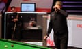Kyren Wilson makes a positional mistake on a red against David Gilbert