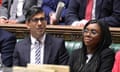 Rishi Sunak and Kemi Badenoch pictured in the Commons last year