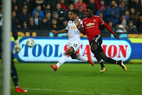 Routledge and Tuanzebe battle.