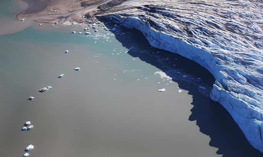 James Hansen argues that the effects of melting glaciers, such as this one near Ilulissat, Greenland, have been underestimated.