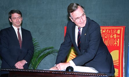 US president George Bush at the UN-sponsored Earth Summit in Rio de Janeiro in 1992