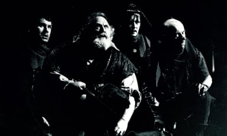 Joss Ackland, second left, as Falstaff, in the RSC’s 1982 production of Henry IV, Parts One and Two.
