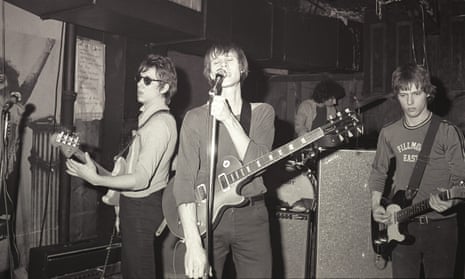 Television performing at CBGBs, New York City, 1975 … (L-R) Richard Hell, Tom Verlaine, Billy Ficca and Richard Lloyd.