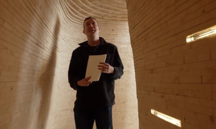 David Mitchell preparing to lodge his manuscript in Oslo, 2022.