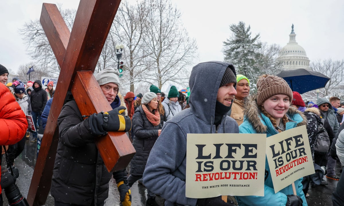 They hate God': US anti-abortion activists aim to fight back on 51st Roe anniversary | Roe v Wade | The Guardian