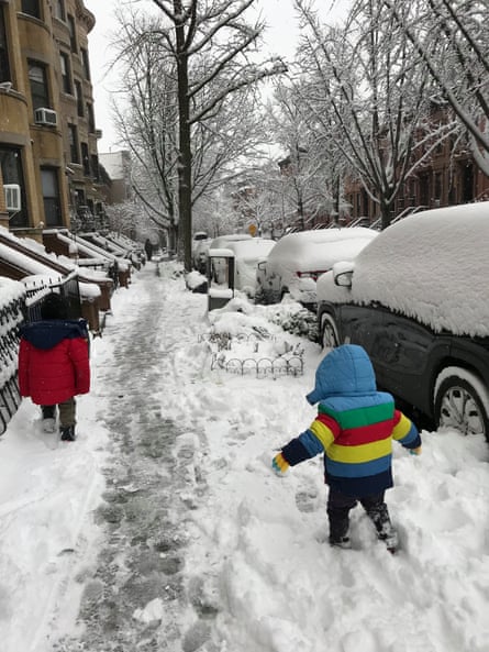 Hannah Marriott’s children, out and about in New York City.