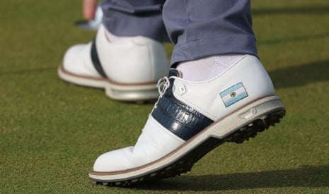Mateo Pulcini shoes with an Argentina flag on the heel