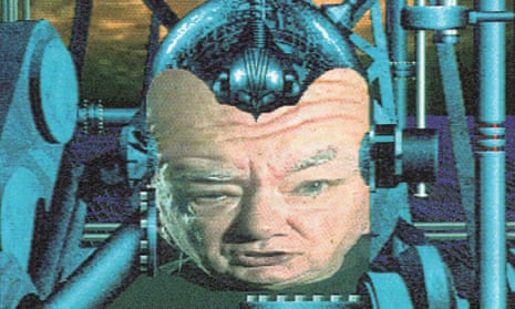 Irreverent humour … TV astronomer Patrick Moore as the GamesMaster in 1992.