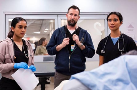 Clinical drama … Shabana Azeez, Noah Wyle and Supriya Ganesh star in season one of The Pitt.