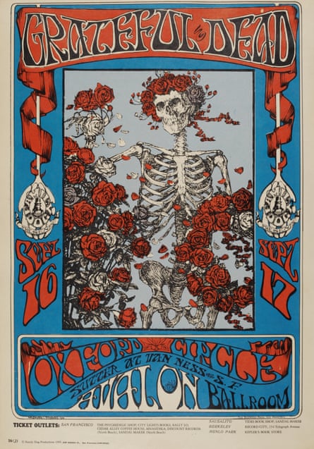 Skulls and Roses poster by Stanley ‘Mouse’ Miller and Alton Kelley.