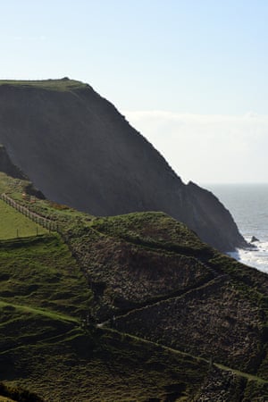 The steep and unforgiving route of the coast path