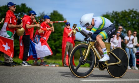 Brown on her title-winning ride from Gossau to Zurich.