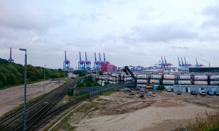 The old fishing port is now Hamburg’s container terminal.