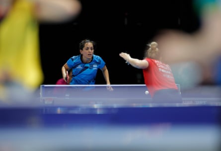 Players from Argentina and Croatia in the round-robin stages of the women’s competition