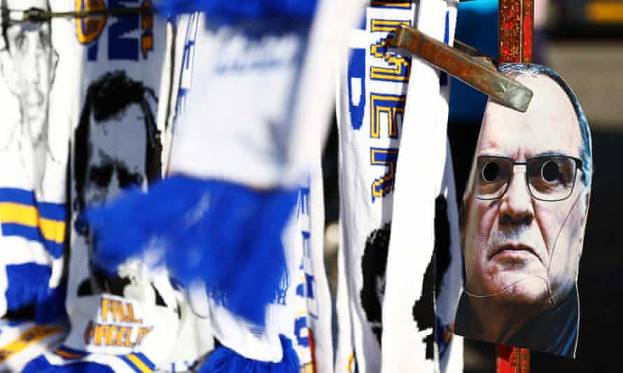 A mask of the former Leeds manager Marcelo Bielsa.