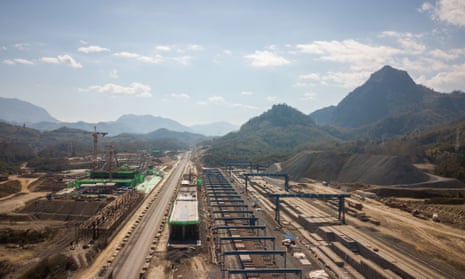 Photo taken in December 2020 shows the construction site at the Luang Prabang station in Laos, part of the BRI China-Laos railway project.