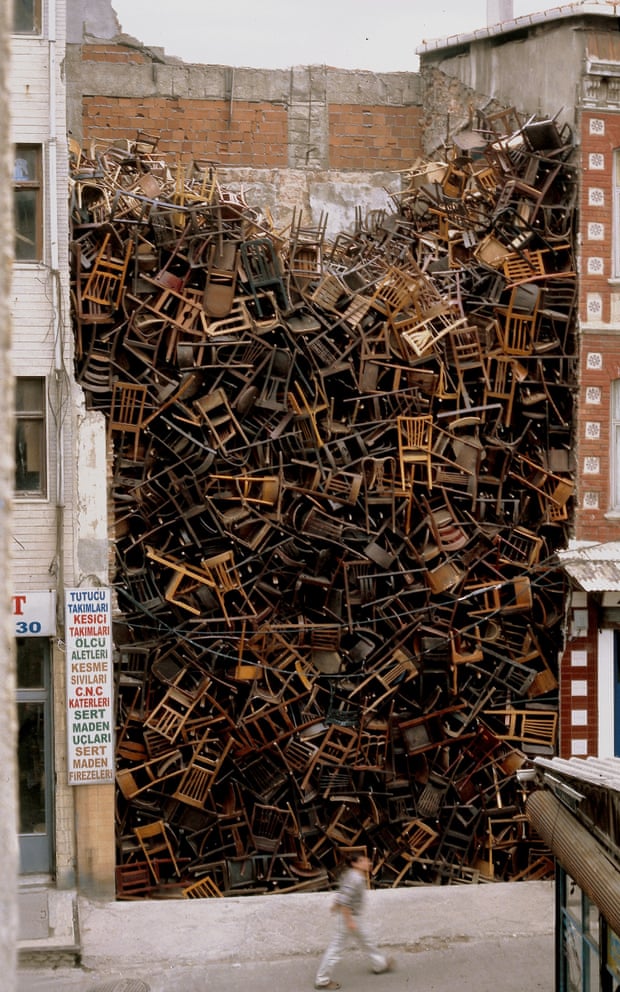 Like possessions abandoned after fleeing ... Untitled, 2003, by Doris Salcedo.