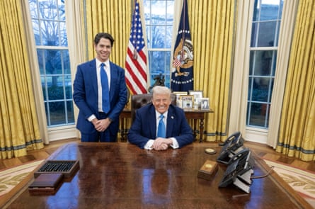 two men smile
