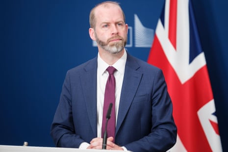 Jonathan Reynolds speaking to reporters at the EU HQ in Brussels today.