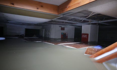 Streets are flooded from recent rain in MontpelierWater fills the basement food pantry of Trinity United Methodist Church after flooding from recent rain storms in Montpelier, Vermont, U.S., July 11, 2023.