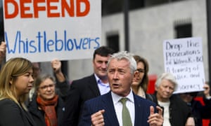 Lawyer Bernard Collaery addresses the media outside the Supreme Court in Canberra
