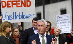 Lawyer Bernard Collaery addresses the media outside the Supreme Court in Canberra, Tuesday, August 6, 2019.