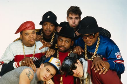 Run-DMC and the Beastie BoysMembers from left are: Front: Ad-Rock, Mike D; Center: DJ Hurricane, Run, DMC; Back: Jam Master Jay, MCA