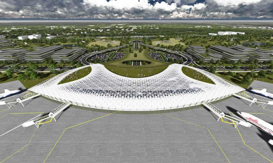 Render of the projected Houston spaceport terminal.