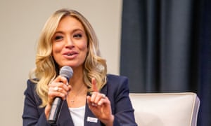 Kayleigh McEnany at a Women for Trump event at the Holiday Inn in Des Moines, Iowa, in January.