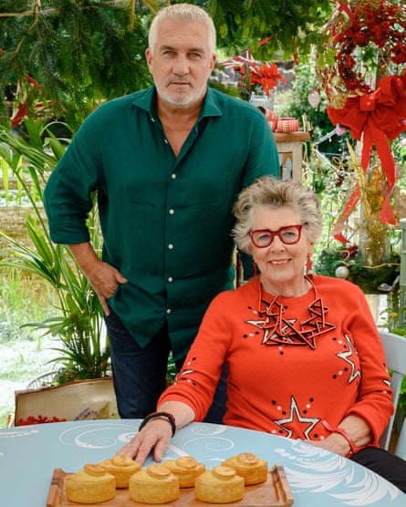 Former GBBO judge Prue Leith alongside Paul Hollywood.
