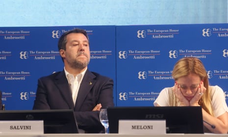 Matteo Salvini and Giorgia Meloni