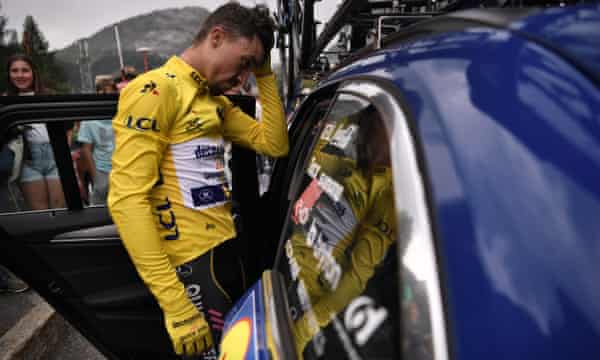 Tour De France Bernal Takes Yellow From Alaphilippe As Hail Stops Stage 19 Sport The Guardian