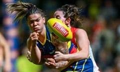 Adelaide midfielder Anne Hatchard was superb with 37 disposals and two goals as the Crows thumped the Swans in their AFLW semi-final