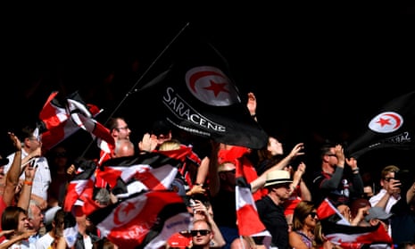 The Saracens fans are happy with the result.
