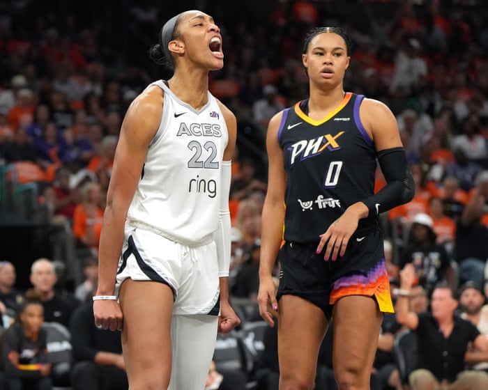 WNBA finals Game 3: A’ja Wilson’s last-gasp winner lifts Aces to brink of title