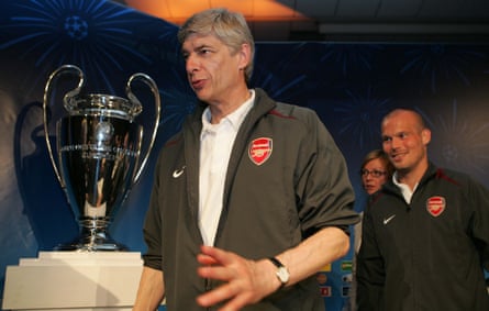 Ljungberg and Wenger before the Champions League final in 2006.