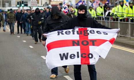 Anti-refugee protest in UK
