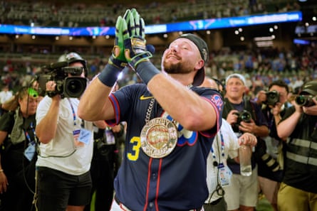 Cal Raleigh’s wild, breakout season continued with a win at the Home Run Derby in Atlanta on Monday.