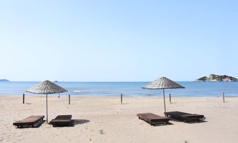 Empty beach in Turkey